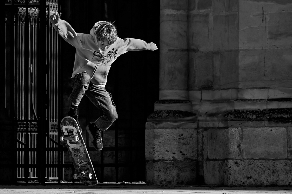 Skate parvis de la cathédrale