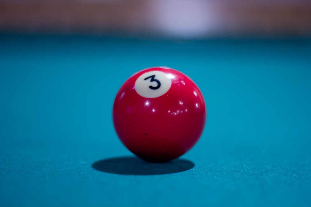 Boule de billard solitaire